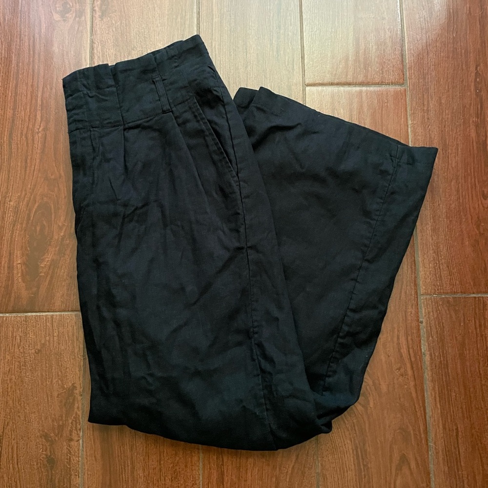 The Limited high waisted black linen pants